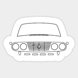 Lancia Fulvia classic car outline graphic (black) Sticker